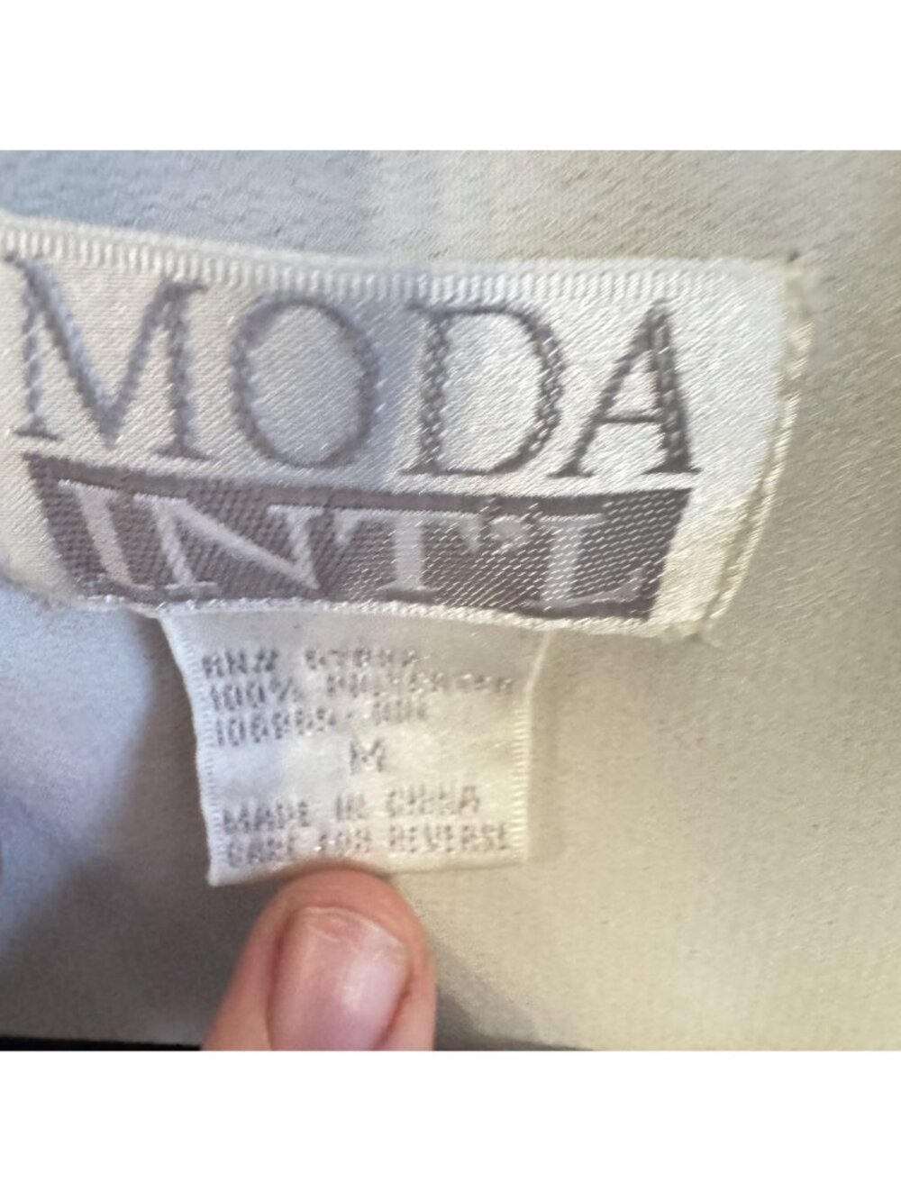 Moda Intl Sheer Long Sleeve Blouse Ivory Ruffled Cuffs Tie Front - Picture 4 of 7